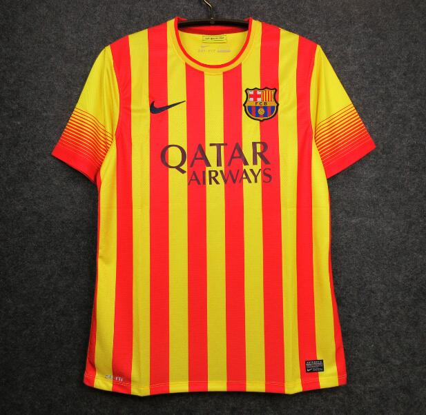 2013-14 Barcelona Retro Away Kit Soccer Jersey